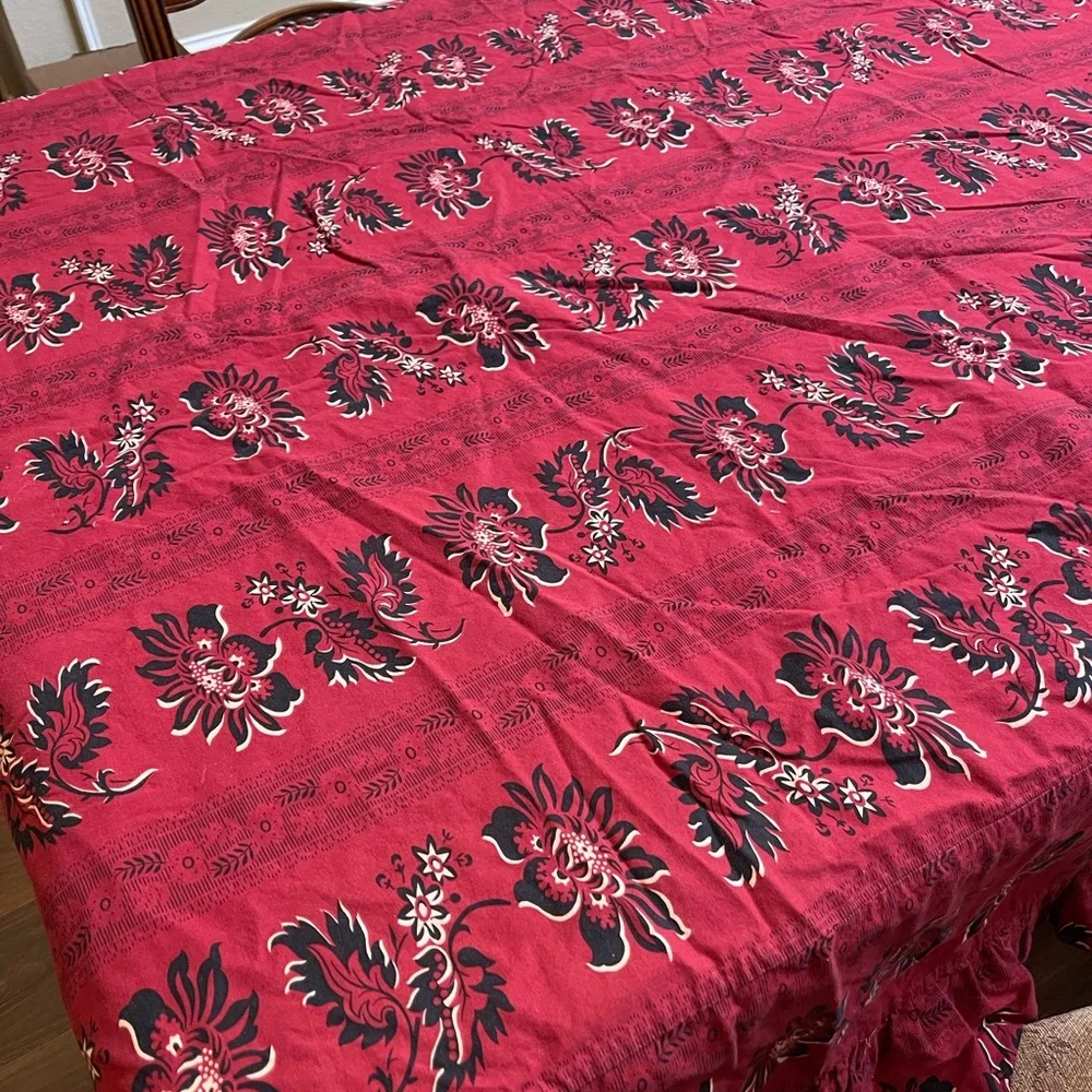 DOUBLE D RANCH home l Twin Duvet Western Red Ruffles